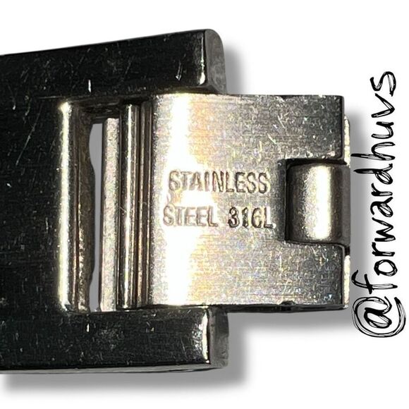 Stainless Steel Men’s 316L Bracelet Marked 10K WGD with 3 Authentic Diamonds - Picture 10 of 14